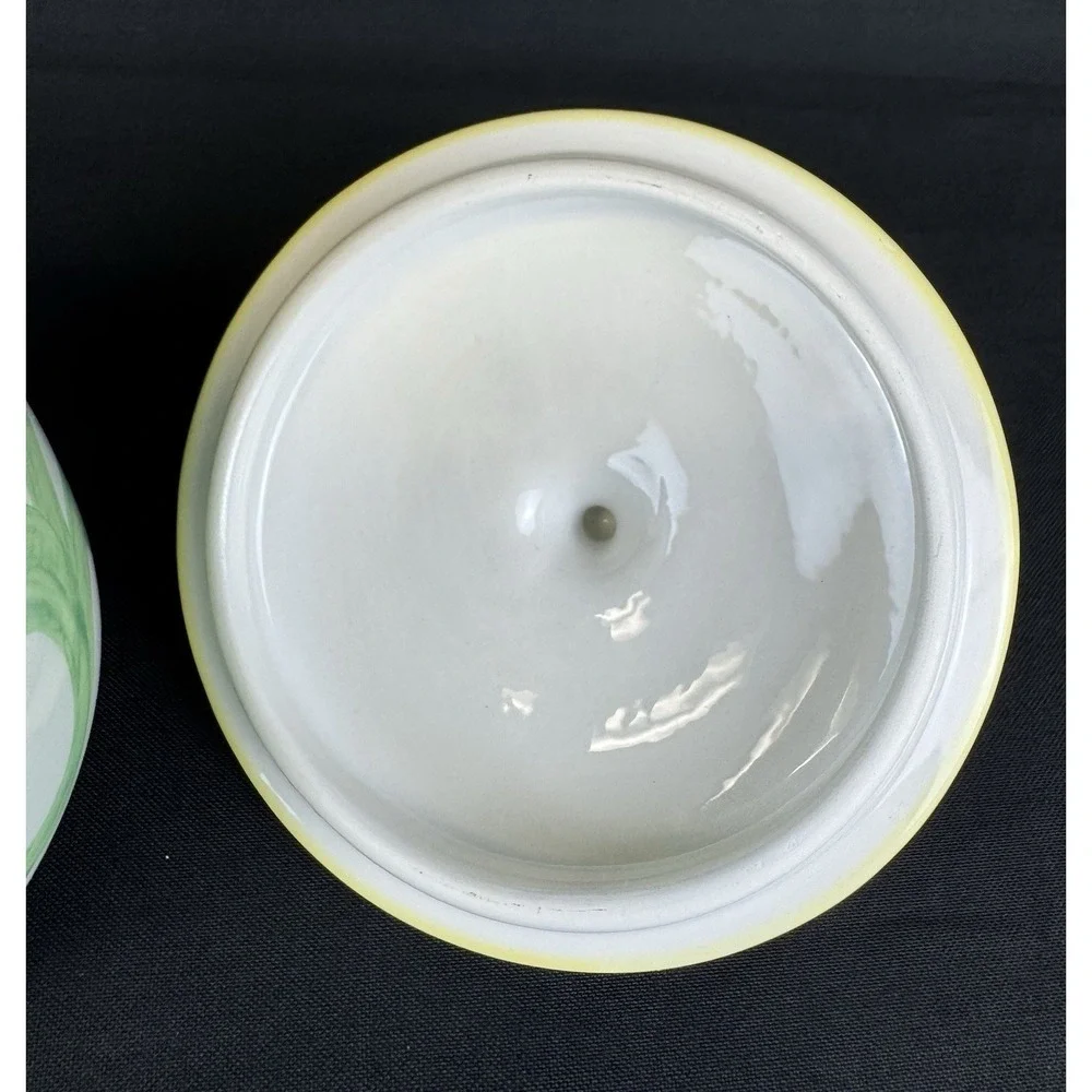 Villeroy & Boch Switch Summerhouse Creamer & Sugar Bowl Set Yellow Plaid/ Green